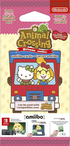 Nintendo - Pack 6 Cartes Amiibo Animal Crossing, Hello Kitty Nintendo - Pack 6 Cartes Amiibo Animal Crossing, Hello Kitty